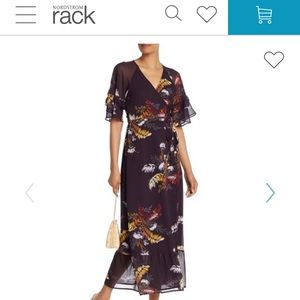 Madewell purple wrap dress. size Large